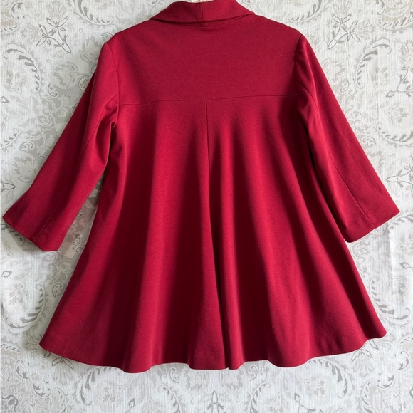 Spiegel Raspberry Red Notched Collar Coat - Picture 13 of 13